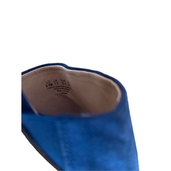 Franco Sartro Womens Blue Block Heel Suede Slip On Slide Sandal Size 9.5 - Picture 8 of 8